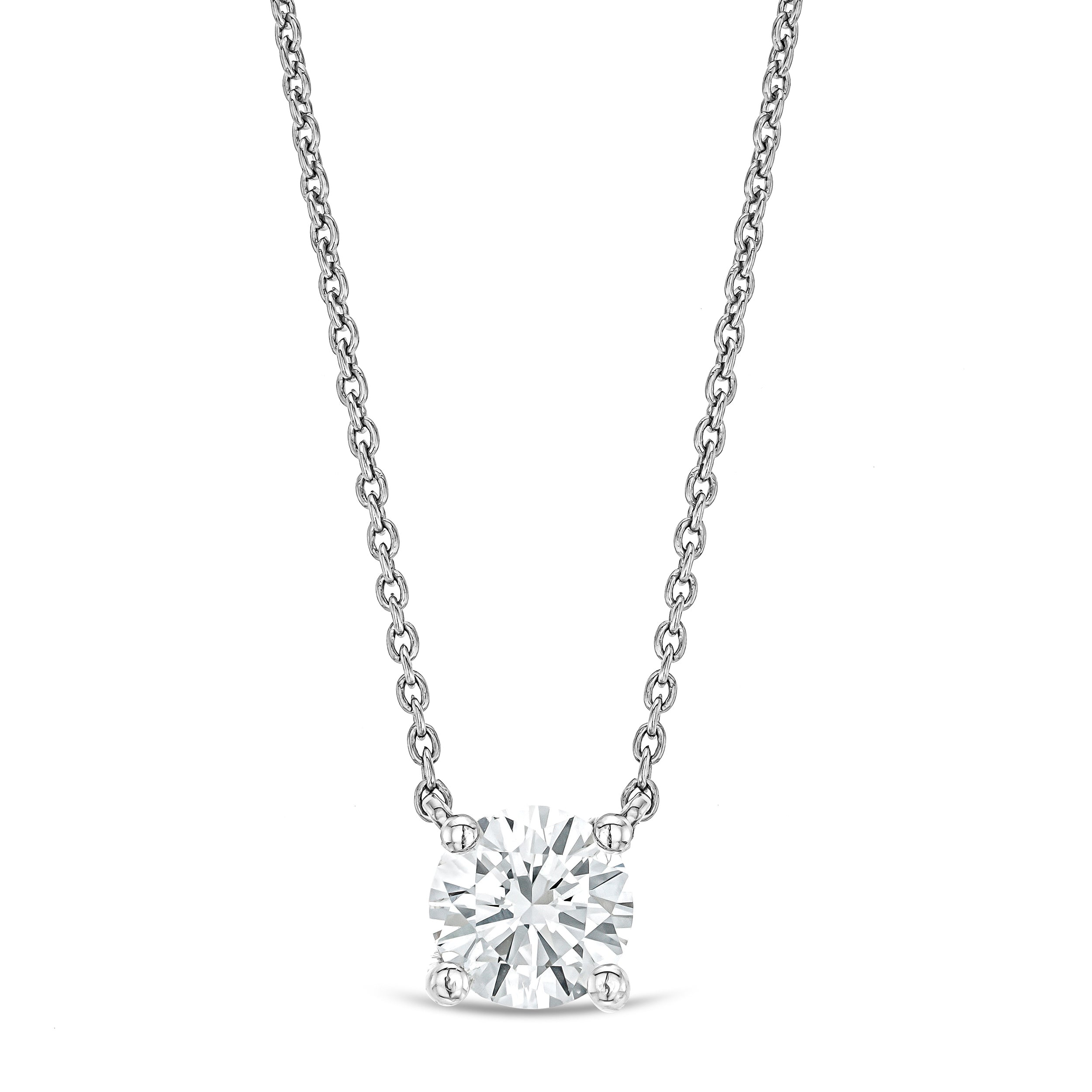 Wanderlust Floating Lab Diamond Solitaire Necklace 0.33ct H/SI in Silver